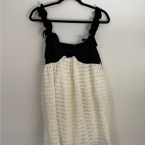 Chic Black and White Mini Dress